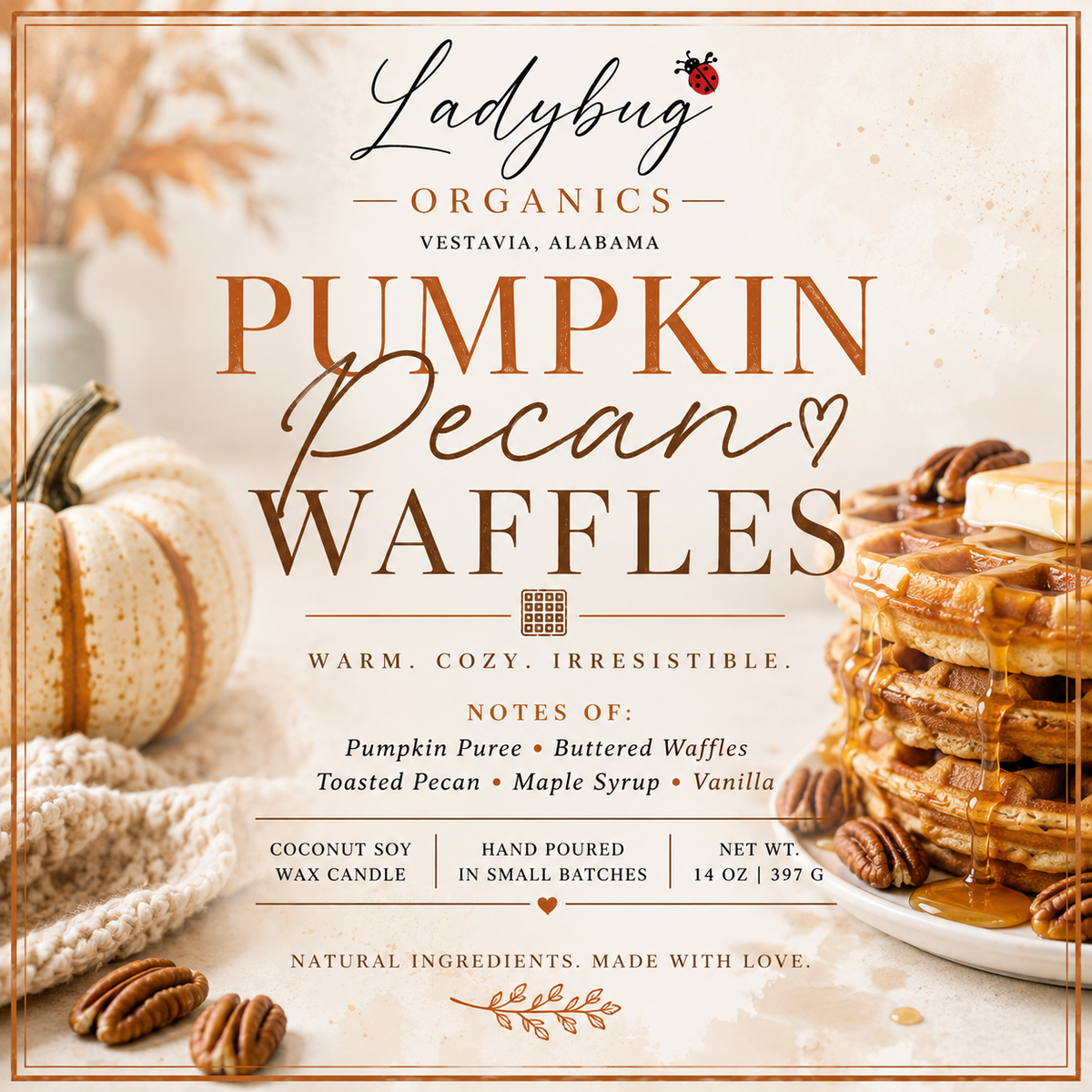Pumpkin Pecan Waffles