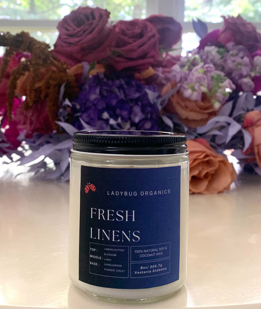 Fresh Linens Soy & Coconut Candle